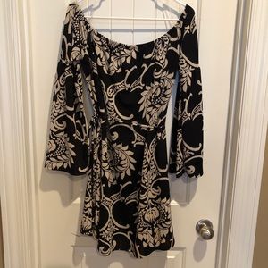 Off-the-shoulder little black dress